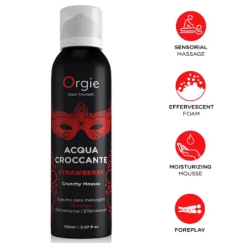 ORGIE - MOUSSE DE MASSAGE CROQUANTE À LA FRAISE ACQUA CROCCANTE 150 ML