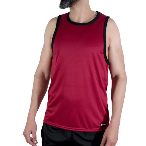MACHO - CMV003 T-SHIRT DE GYM BORDEAUX, TAILLE S/M