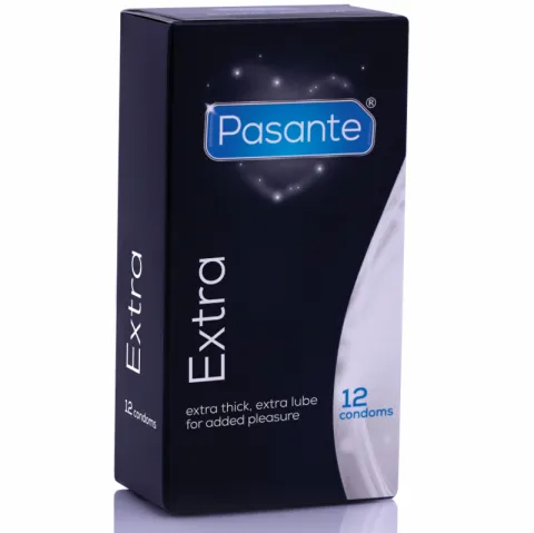 PASANTE - EXTRA PRÉSERVATIFS EXTRA ÉPAIS AVEC LUBRIFICATION SUPPLÉMENTAIRE 12 UNITÉS