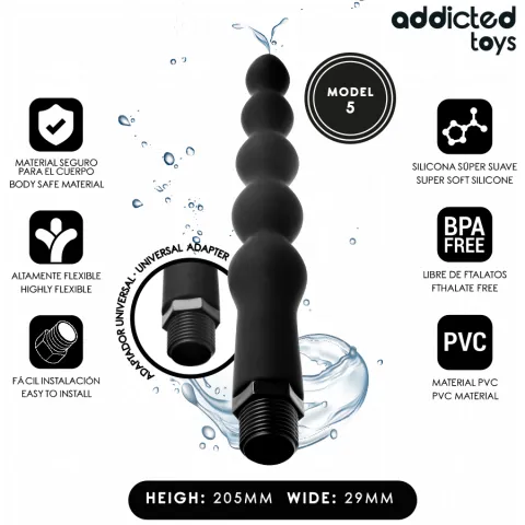 ADDICTED TOYS - NETTOYEUR ANAL AVEC ADAPTATEUR UNIVERSEL MODÈLE 5