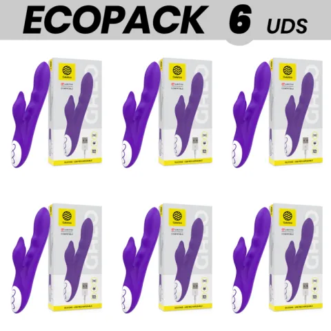 ECOPACK 6 UNITÉS - VIBRATEUR GALATEA GALO LILAS COMPATIBLE AVEC LA TECHNOLOGIE SANS FIL WATCHME