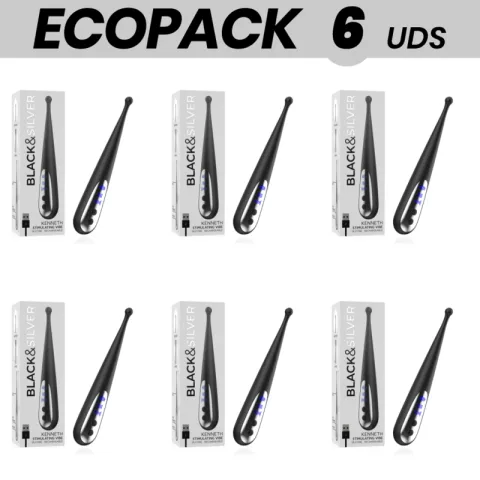 ECOPACK 6 UNITÉS - BLACK&SILVER KENNETH STIMULANT VIBE
