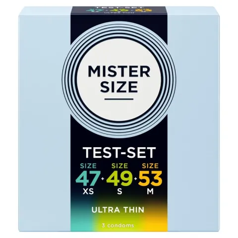 MISTER SIZE - PACK ÉCHANTILLON DE PRÉSERVATIF TAILLE 47-49-53 MM (3 UNITÉS)