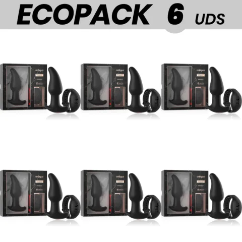 ECOPACK 6 UNITÉS - ANBIGUO VIBRATEUR ANAL PLUG TÉLÉCOMMANDE WATCHME AVEC ROTATION DE PERLES AMADEUS