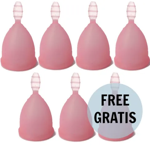 NINA KIKÍ - COUPE MENSTRUELLE ROSE TAILLE L 6 + 1 GRATUITE