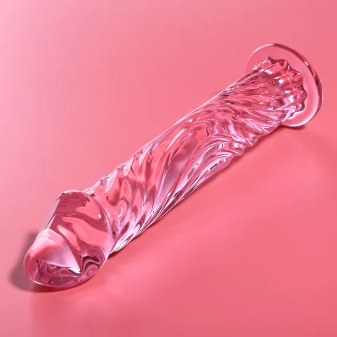 NEBULA SERIES BY IBIZA - MODÈLE 12 GODE EN VERRE BOROSILICATE ROSE 17 CM -O- 3.5 CM