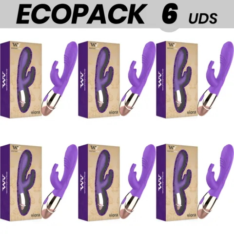ECOPACK 6 UNITÉS - WOMANVIBE VIBRATEUR RECHARGEABLE EN SILICONE VIORA