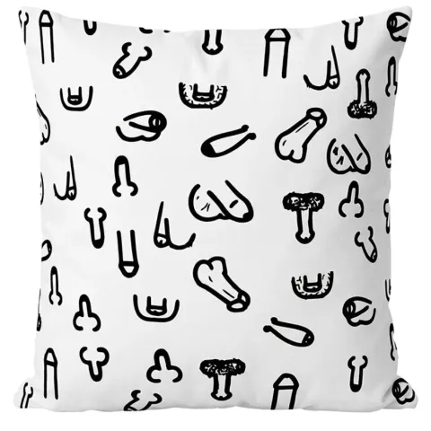 DIABLO PICANTE - COUSSIN PÉNIS BLANC 30 X 30