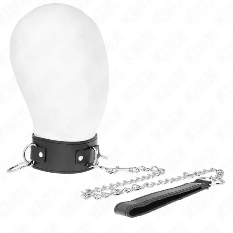 KINK - COLLIER AVEC LAISSE 65 CM 3 ANNEAUX MODÈLE 2 RÉGLABLE 36-43 CM X 5 CM