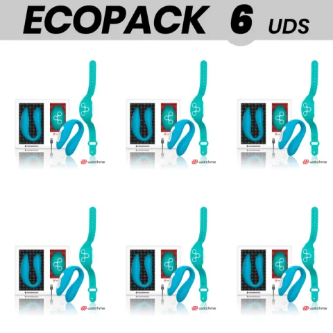 ECOPACK 6 UNITÉS - VIBRATEUR WEARWATCH DOUBLE TECHNOLOGIE WATCHME INDIGO/EAU DE MER