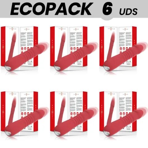 ECOPACK 6 UNITÉS - INTENSE JUIN UP & DOWN 10 VIBRATIONS ROUGE
