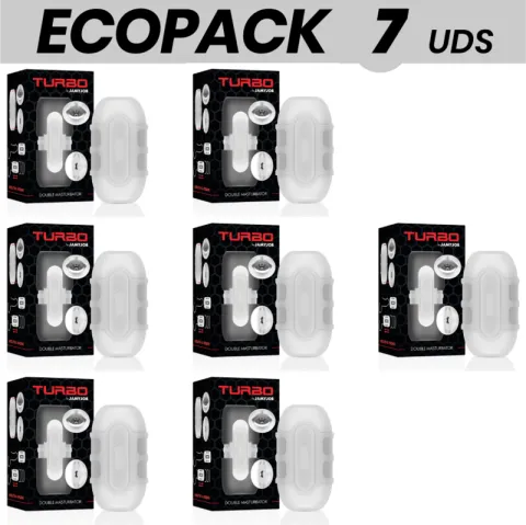 ECOPACK 7 UNITÉS - JAMYJOB MASTURBATEUR DOUBLE TURBO